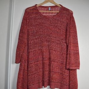 Indigo sweater,  3/4 sleeves,  size 1x